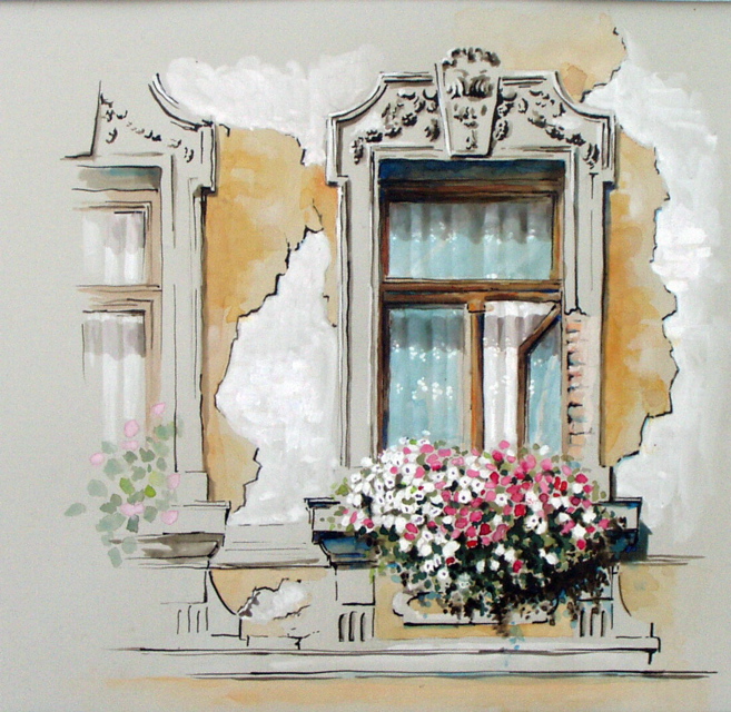 Komarom-Blumenfenster